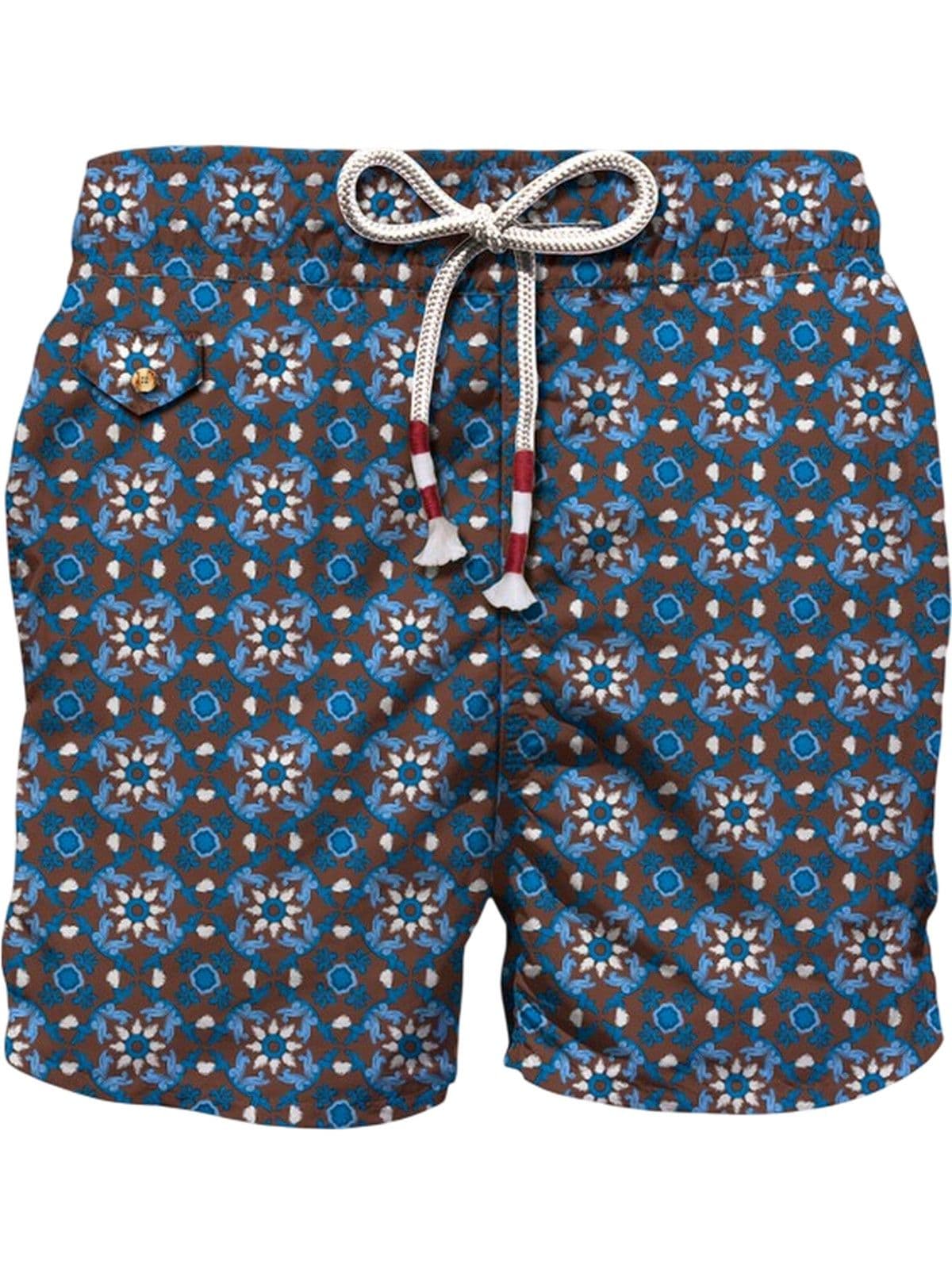 shorts and shorts man mc2 saint barth - lighting 70 micro deco 1817 - blue