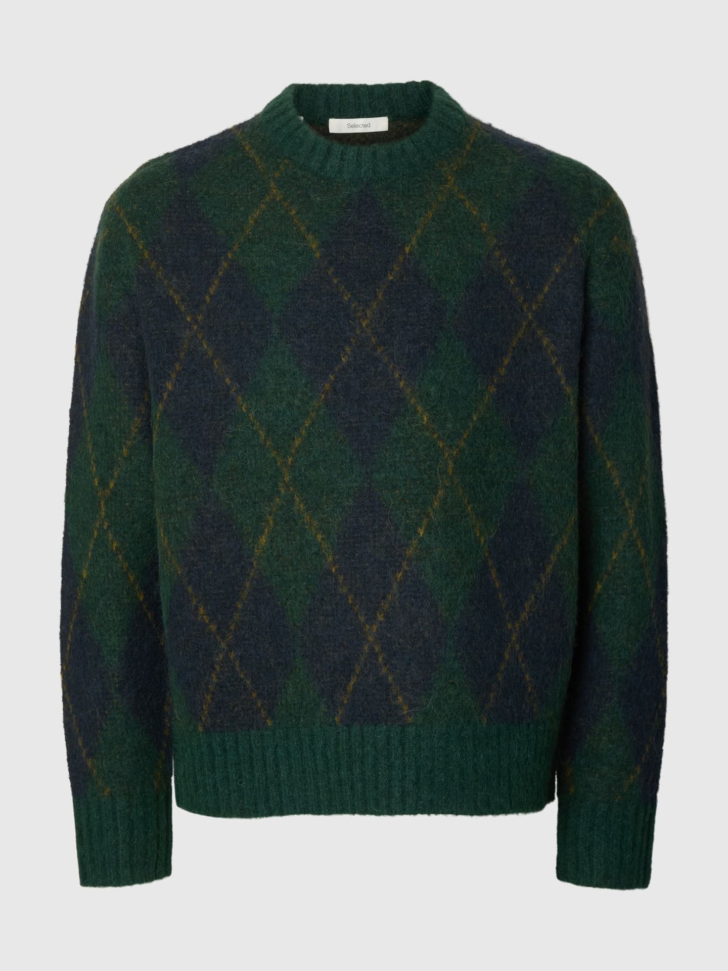 Men's sweater Selected slmrai ls knit argyle delc