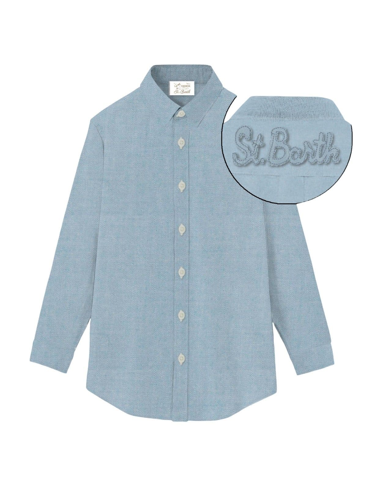 women's shirts mc2 saint barth - brigitte embry chambray l sb patch - n.d.