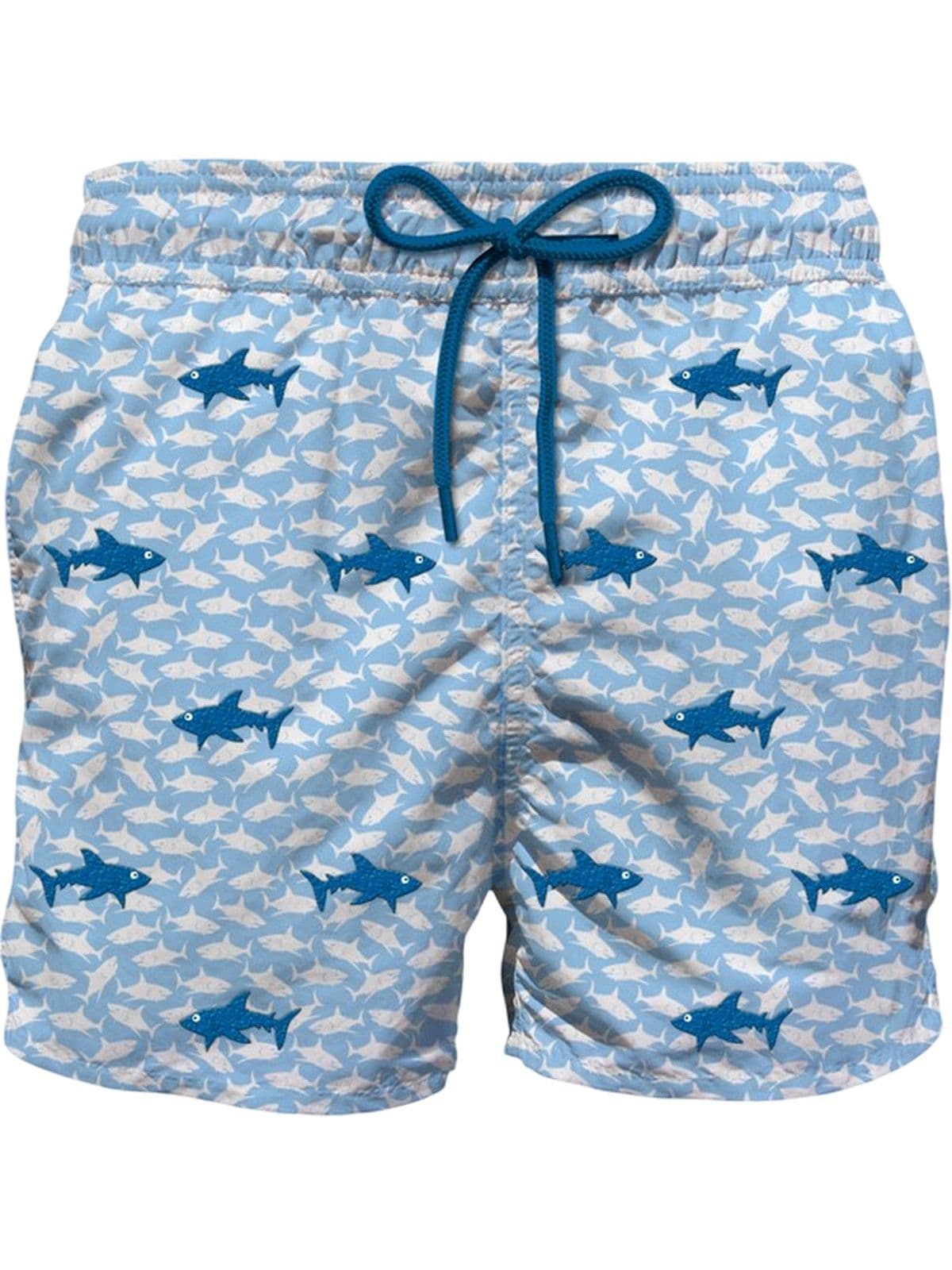 shorts and shorts man mc2 saint barth - lighting embroidery sharky balika 31 - multicolor