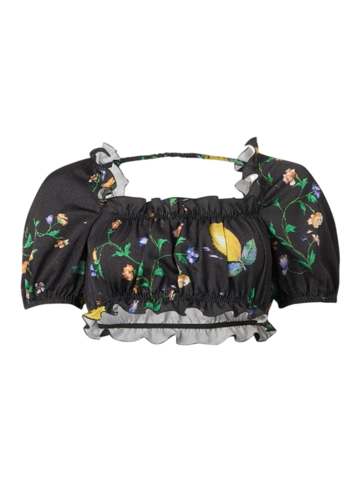 women's shirts Moschino Jeans - Ramage print satin shirt - black