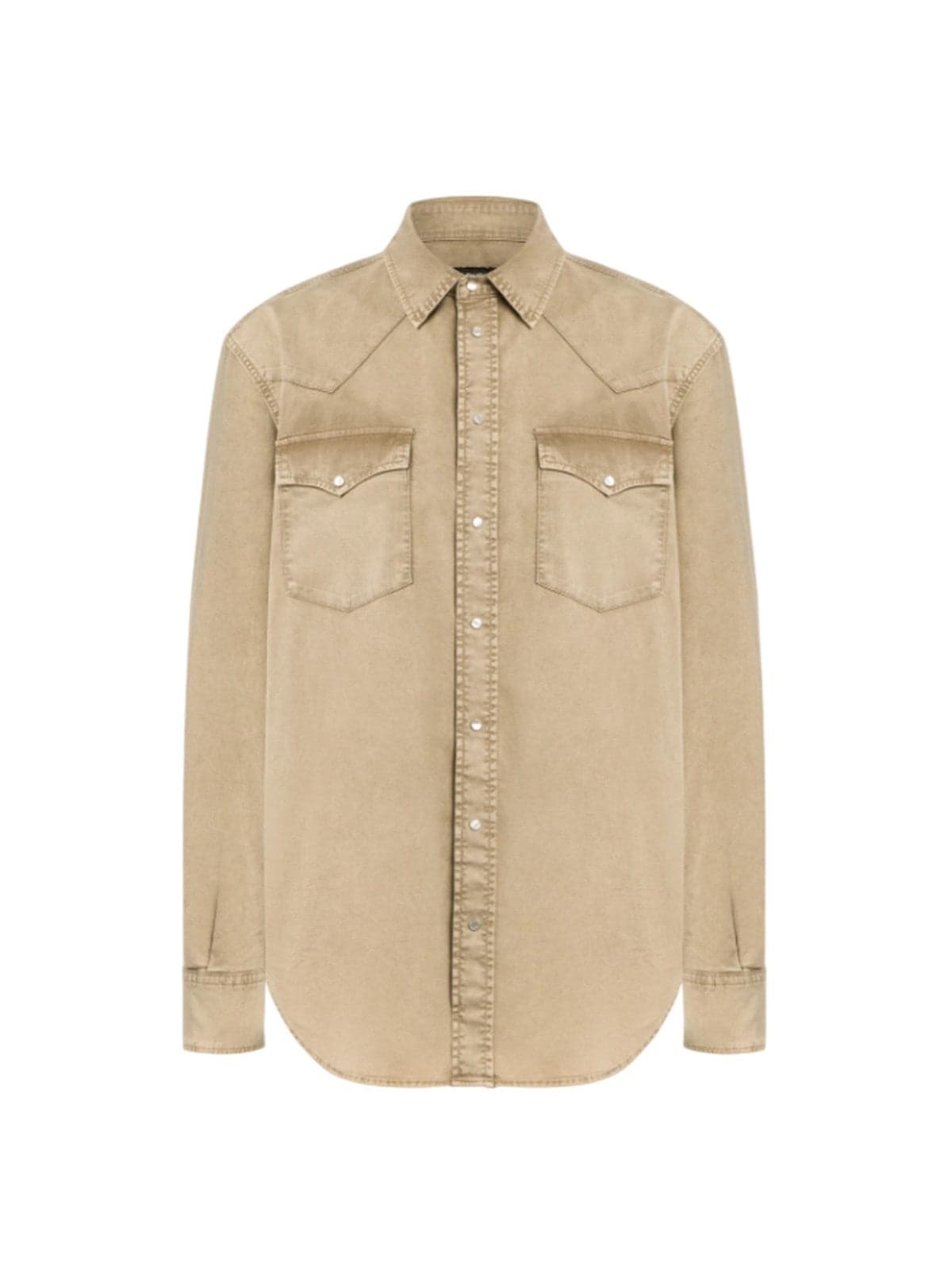 casual shirts man Dondup - regular gabardine shirt - beige
