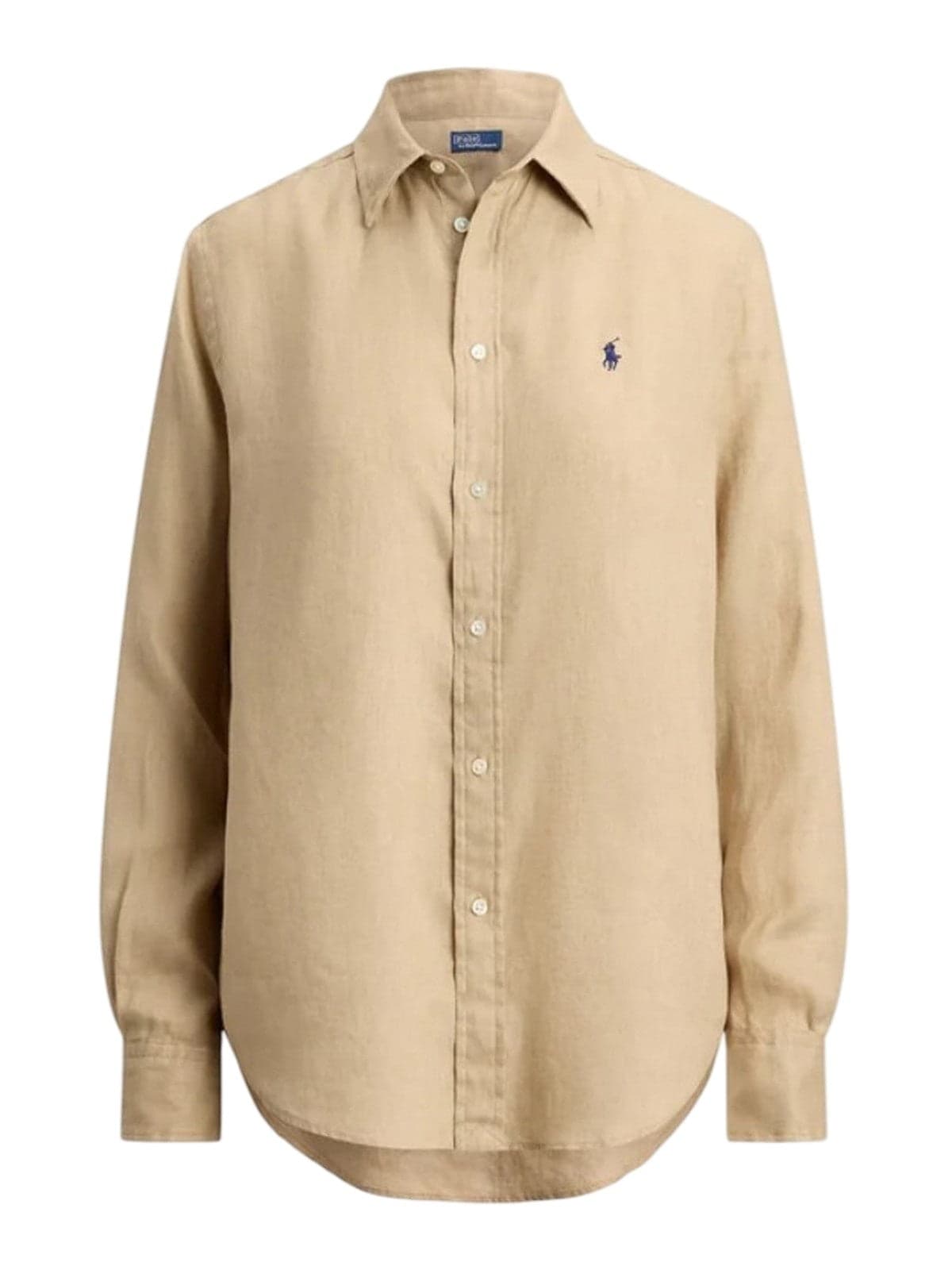 blouses and shirts woman Ralph Lauren - classic long sleeve button front shirt - beige