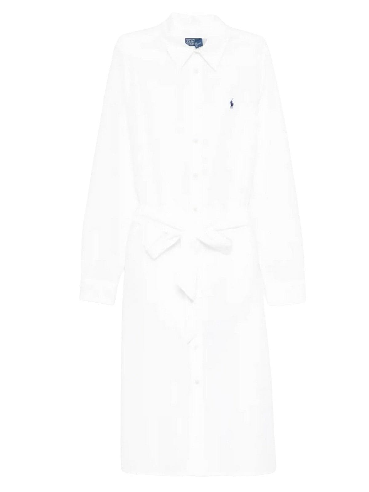 casual woman clothes Ralph Lauren - woven shirt dress - white