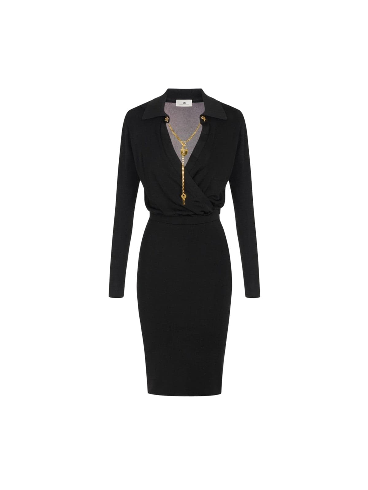 evening dresses and women's ceremony Elisabetta Franchi - knitted dress - black