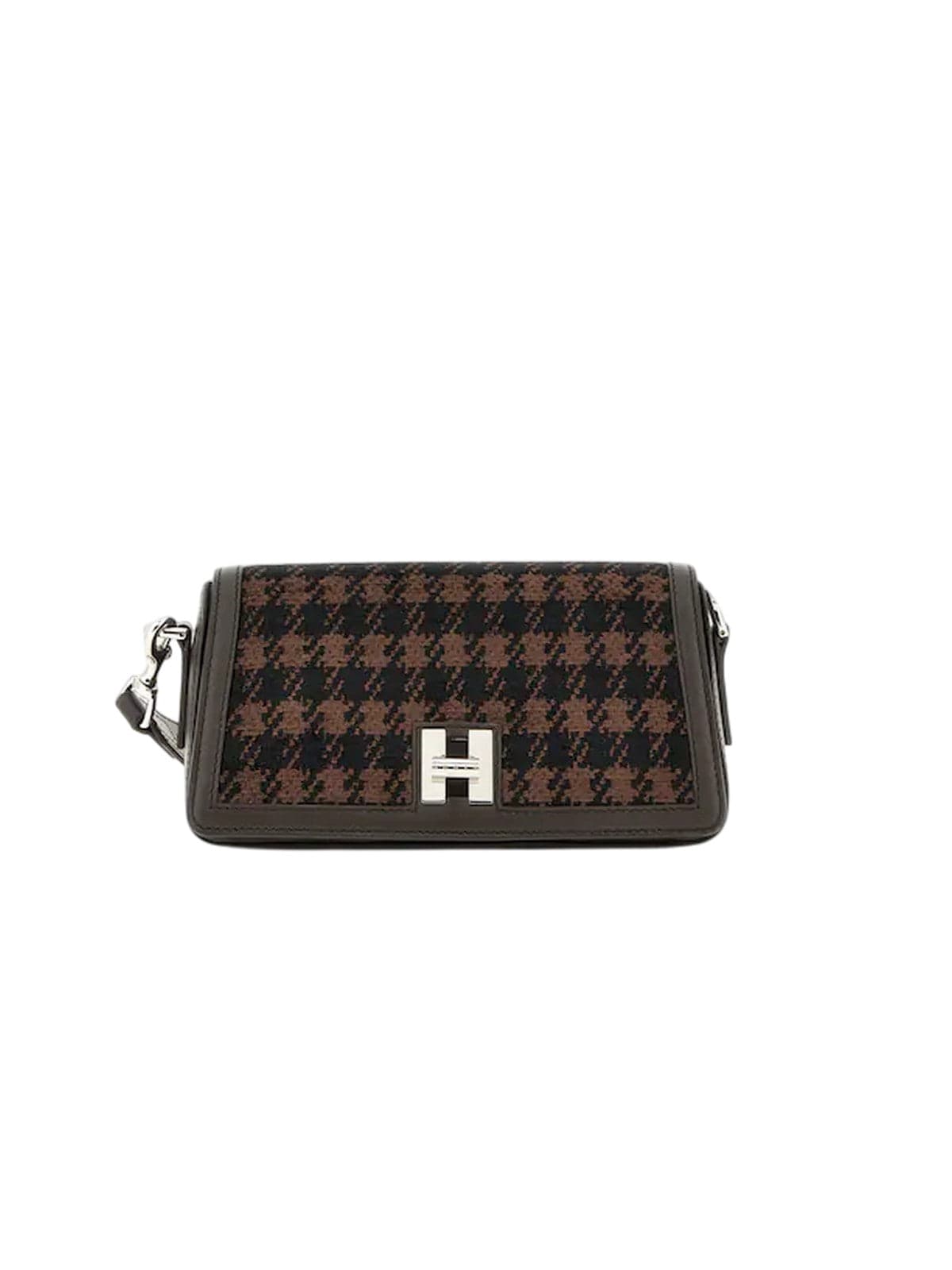 shoulder bags woman Hogan - patta mini fabric shoulder strap - brown
