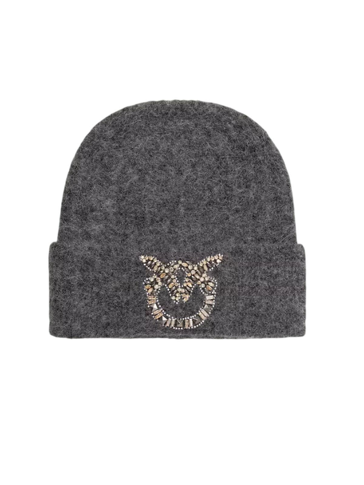 other (catches and hats) woman Pinko - bergamot beanie soft wool - grey