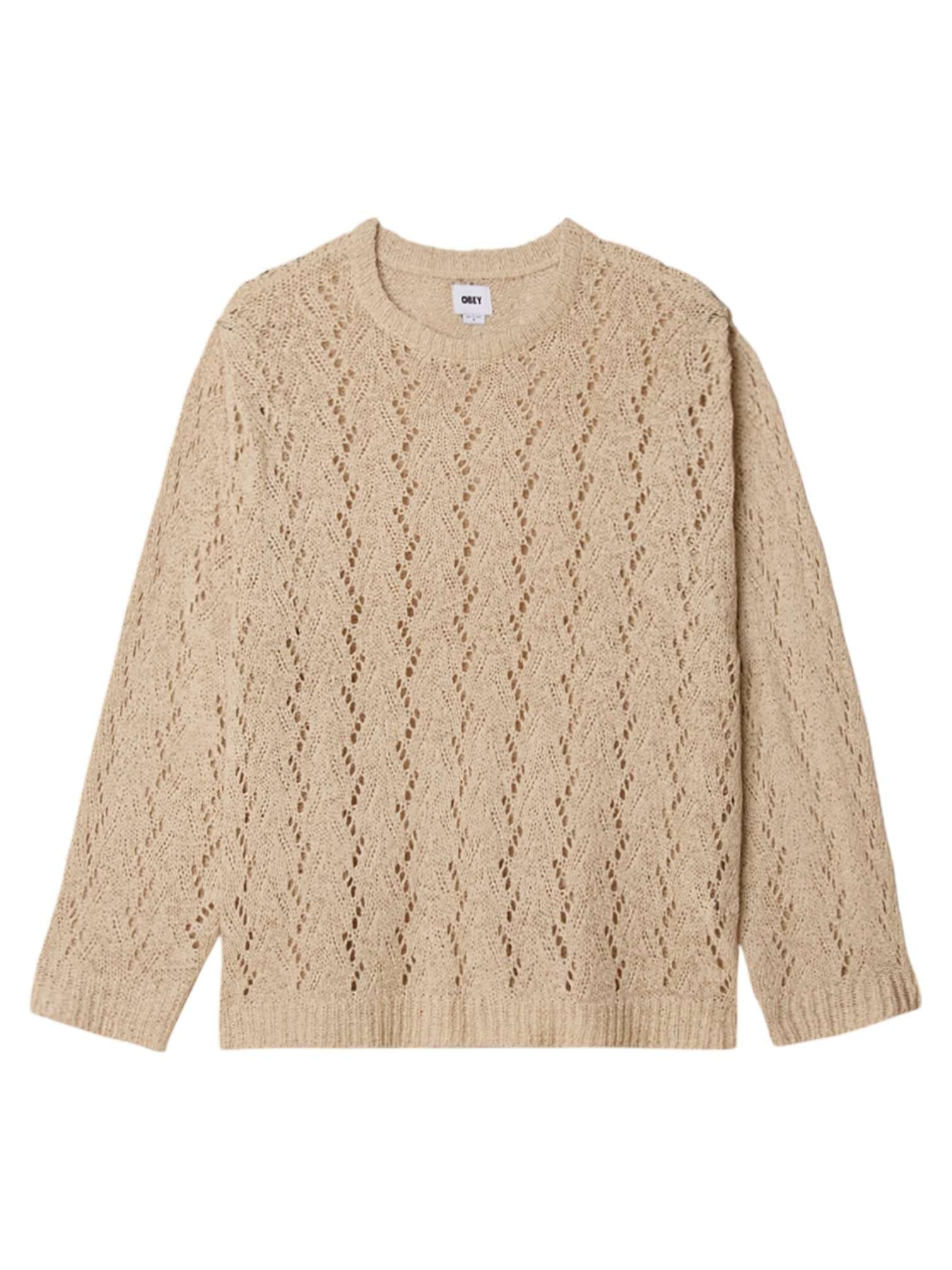 Obey Shimoda tape yarn sweater crochet light - natural