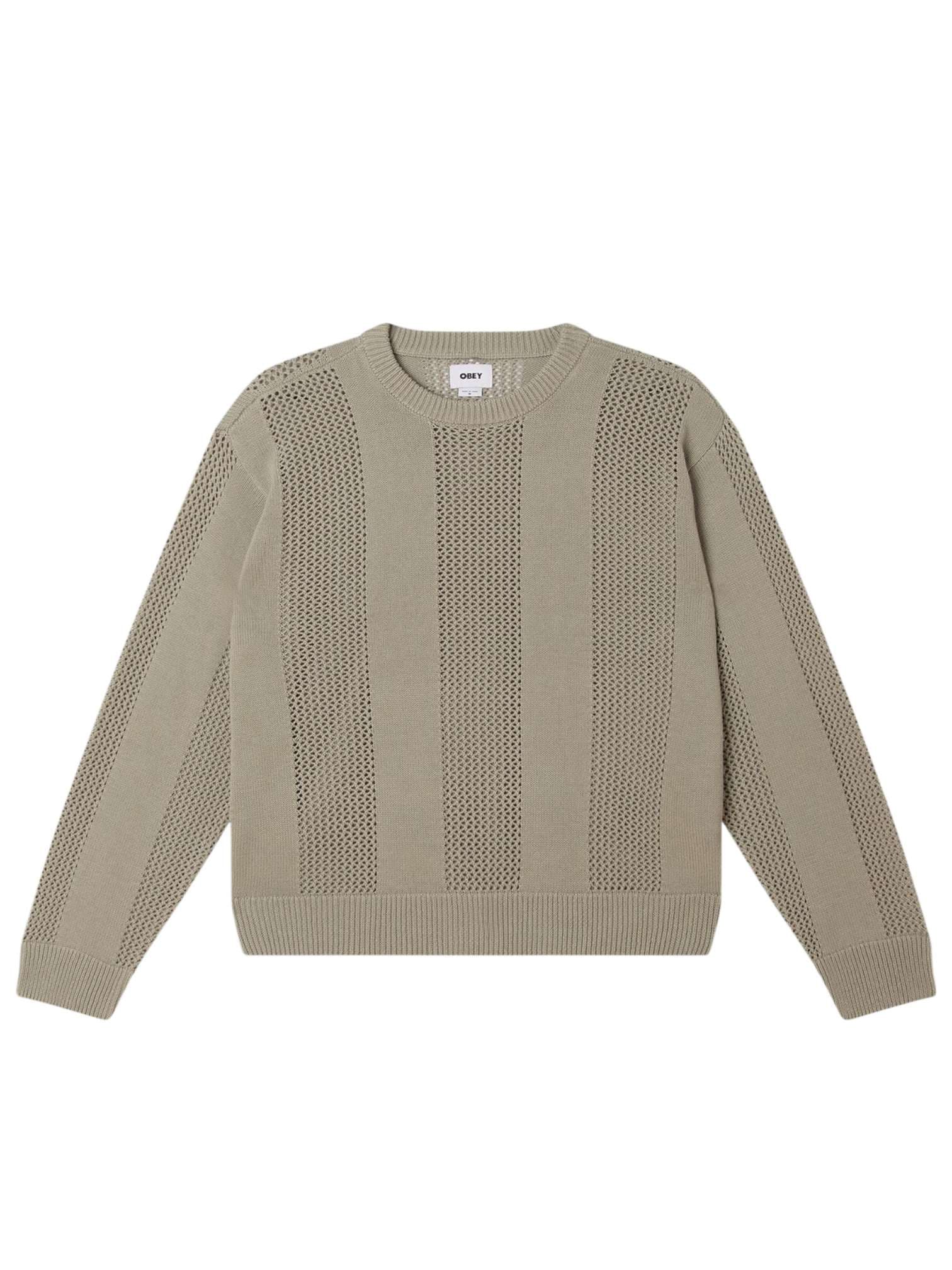 Obey Classic Crochet sweater light cotton sweater - london fog