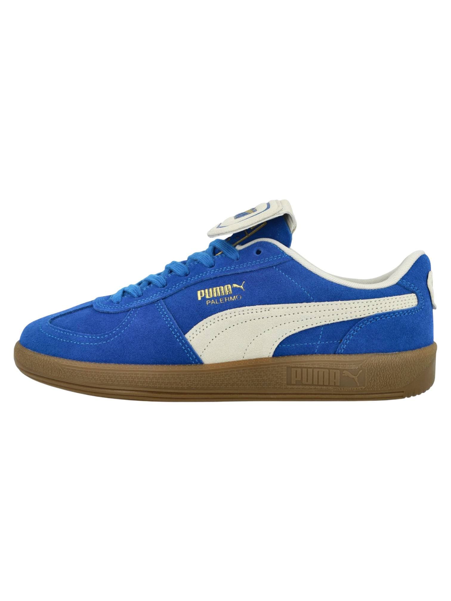Puma Palermo Vintage premium suede low leather sneakers - Vivid Blue/Warm white