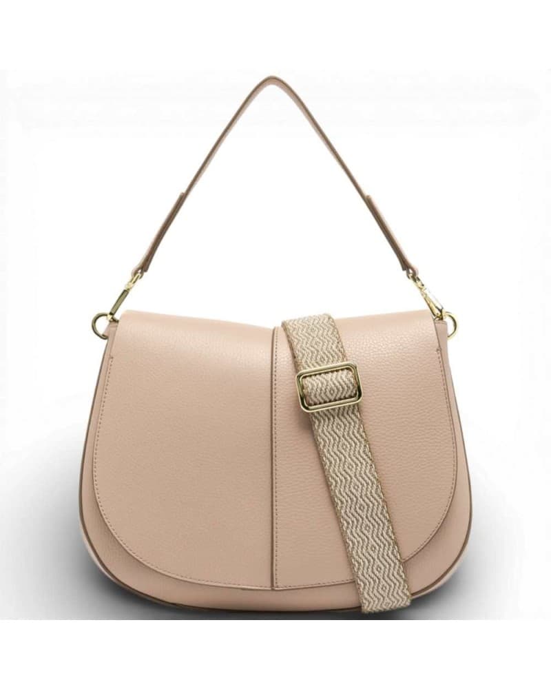 Gianni Chiarini Helena Round Women Pink Leather Salt Bag