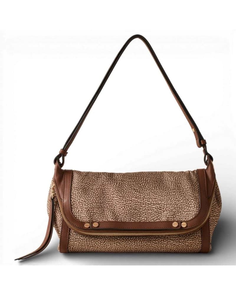 Cross Over S bag. Borbonese Beige/Marrone - 91010221-AH1