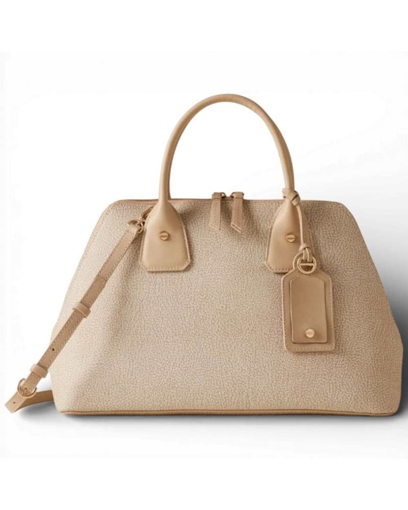 Bag Bauletto M. with shoulder strap Borbonese Sand - 91010252-0193-C75