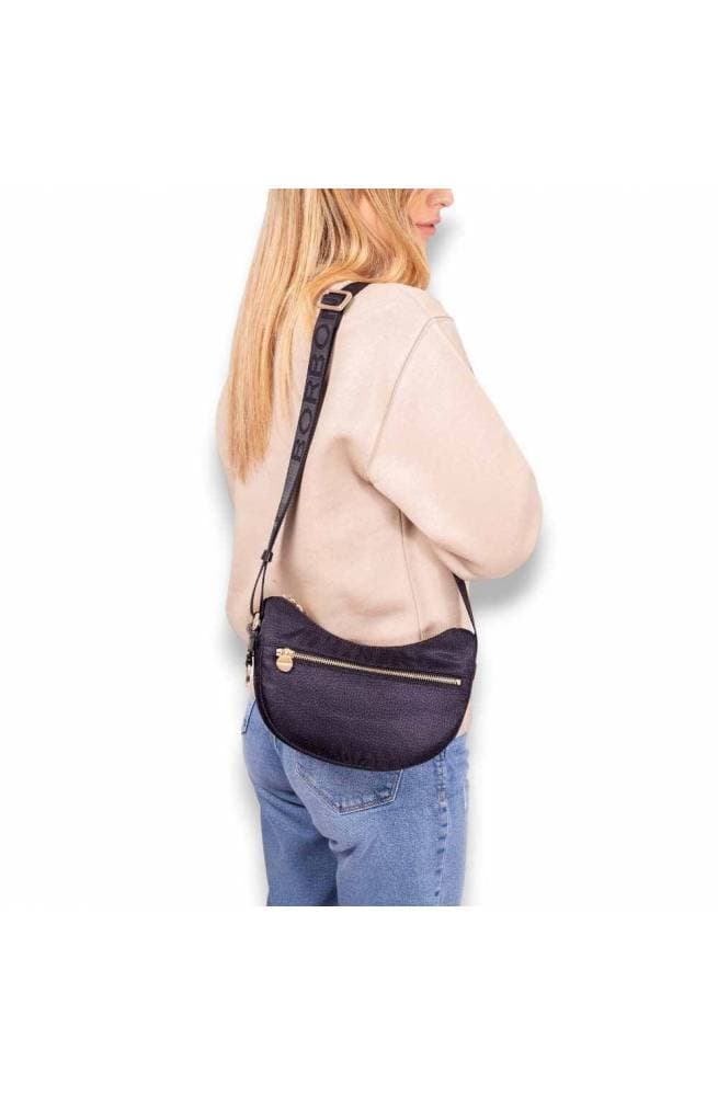 Shoulder bag Borbonese moon bag mini Woman Black - 934137-I15-Y66