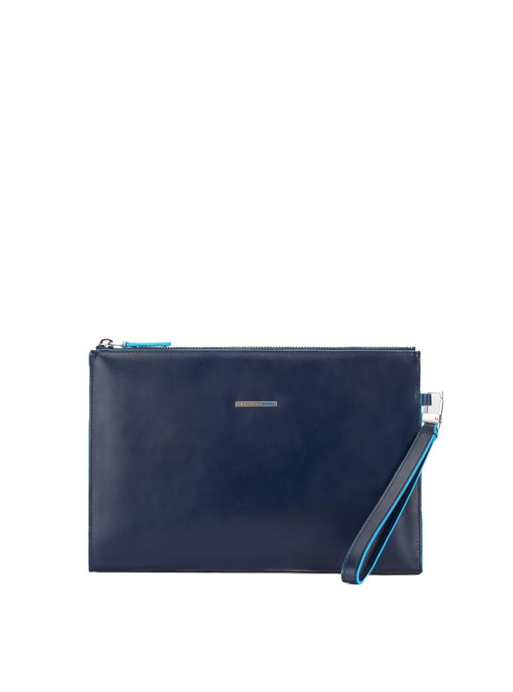 Small flat leather pouch Man Piquadro AC5099B2-BLU2 Blue
