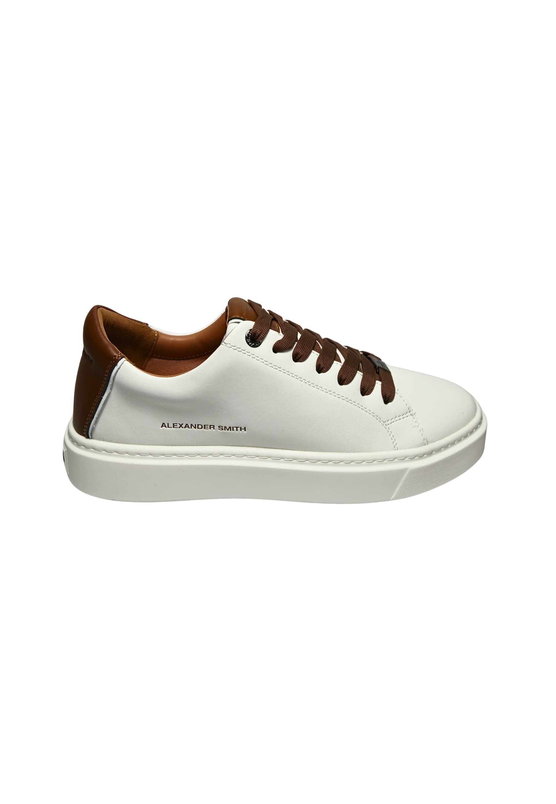 albbldm-9010-wdn Alexander Smith Men's White Leather