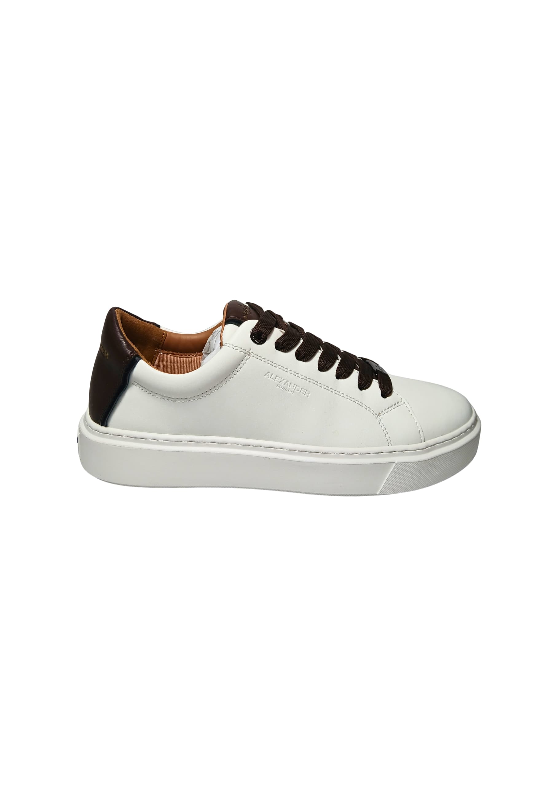albcldm-9010-wdb Alexander Smith Men's White Leather