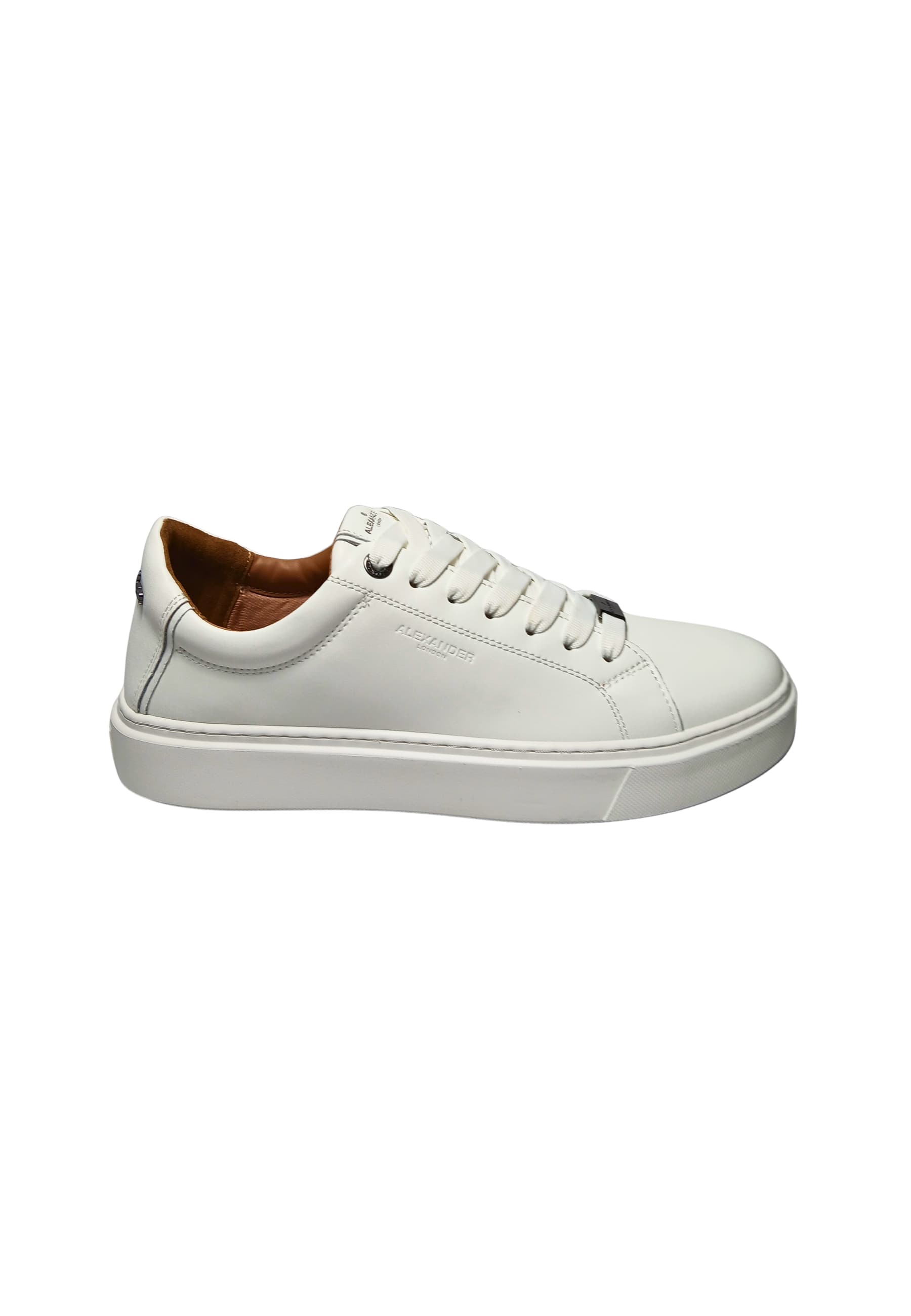 albcldm-9143-twt Alexander Smith Men's White Leather