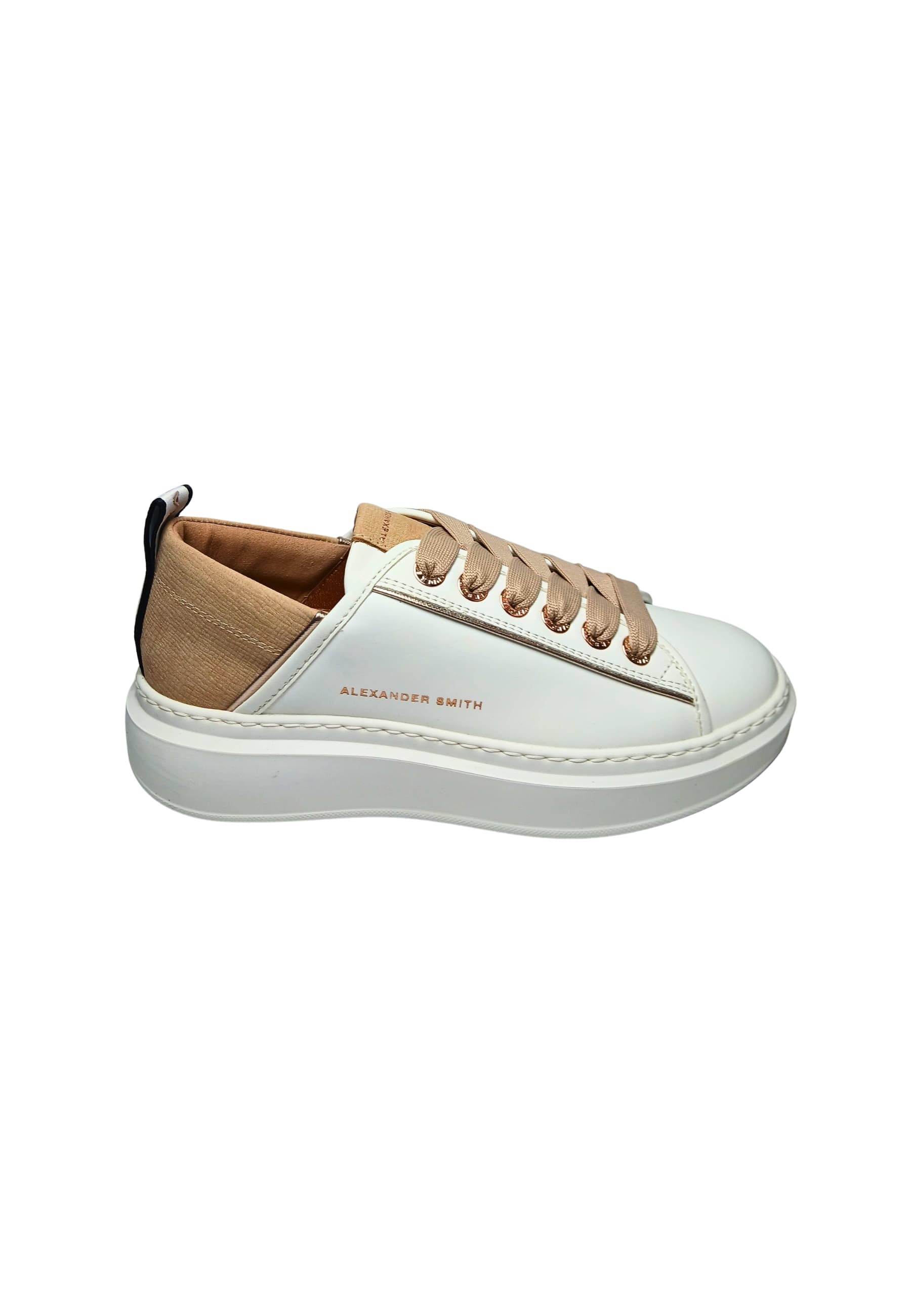 asbbwyw-0017-wcm Alexander Smith Women's White Leather
