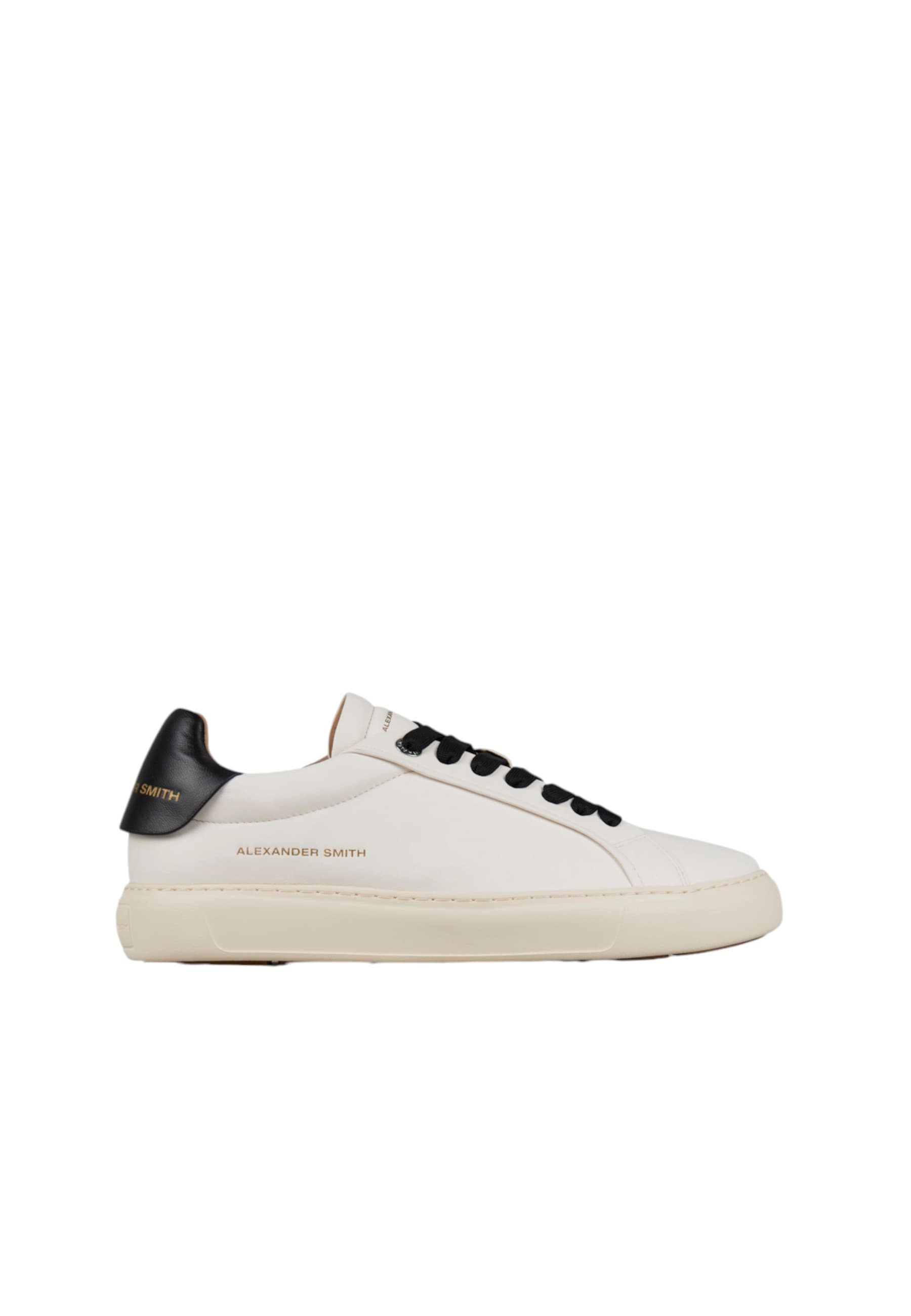 asbcsom-3663-wbk Alexander Smith Men's White Leather