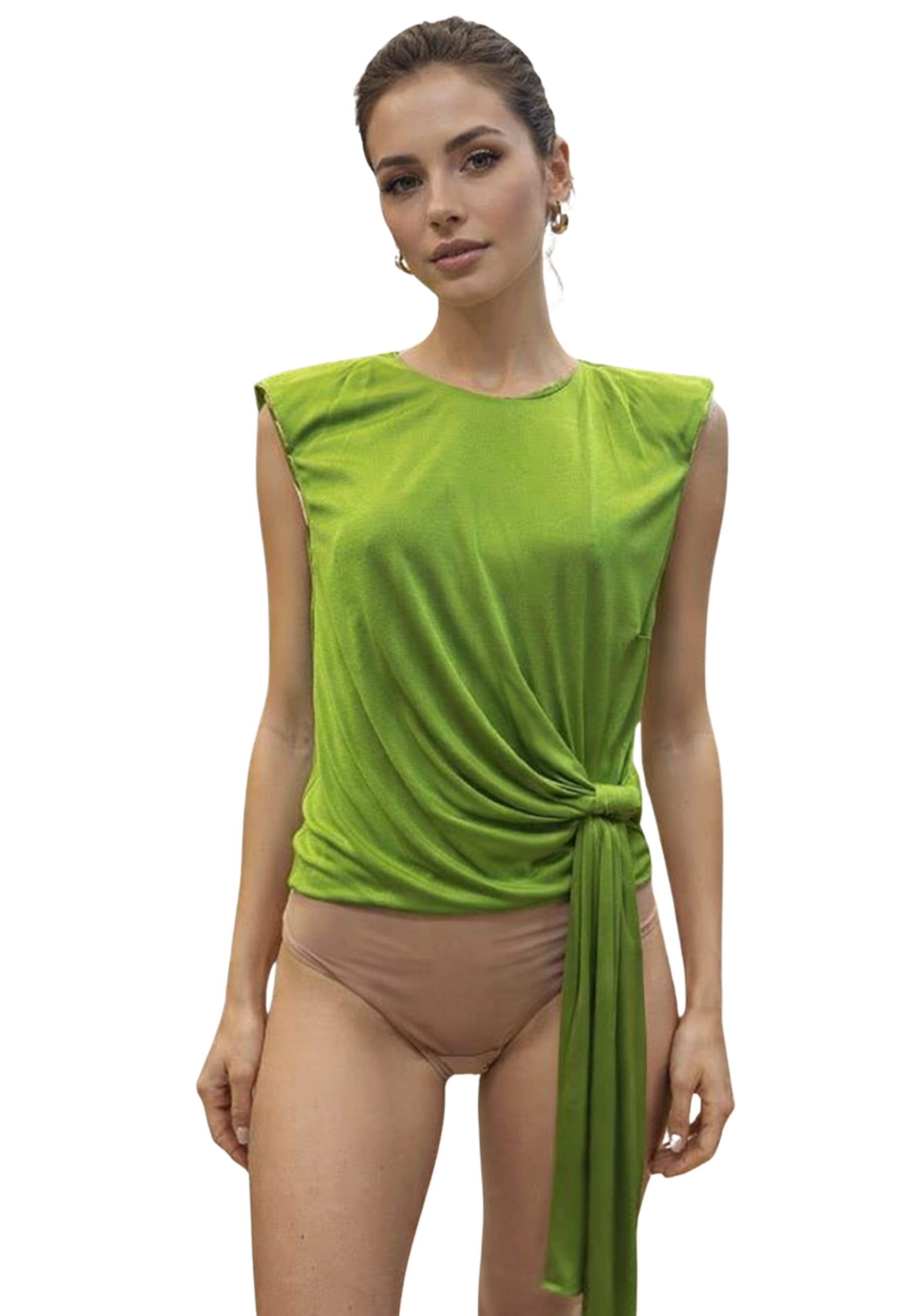 Blue Woman Elisabetta Franchi with side knot
