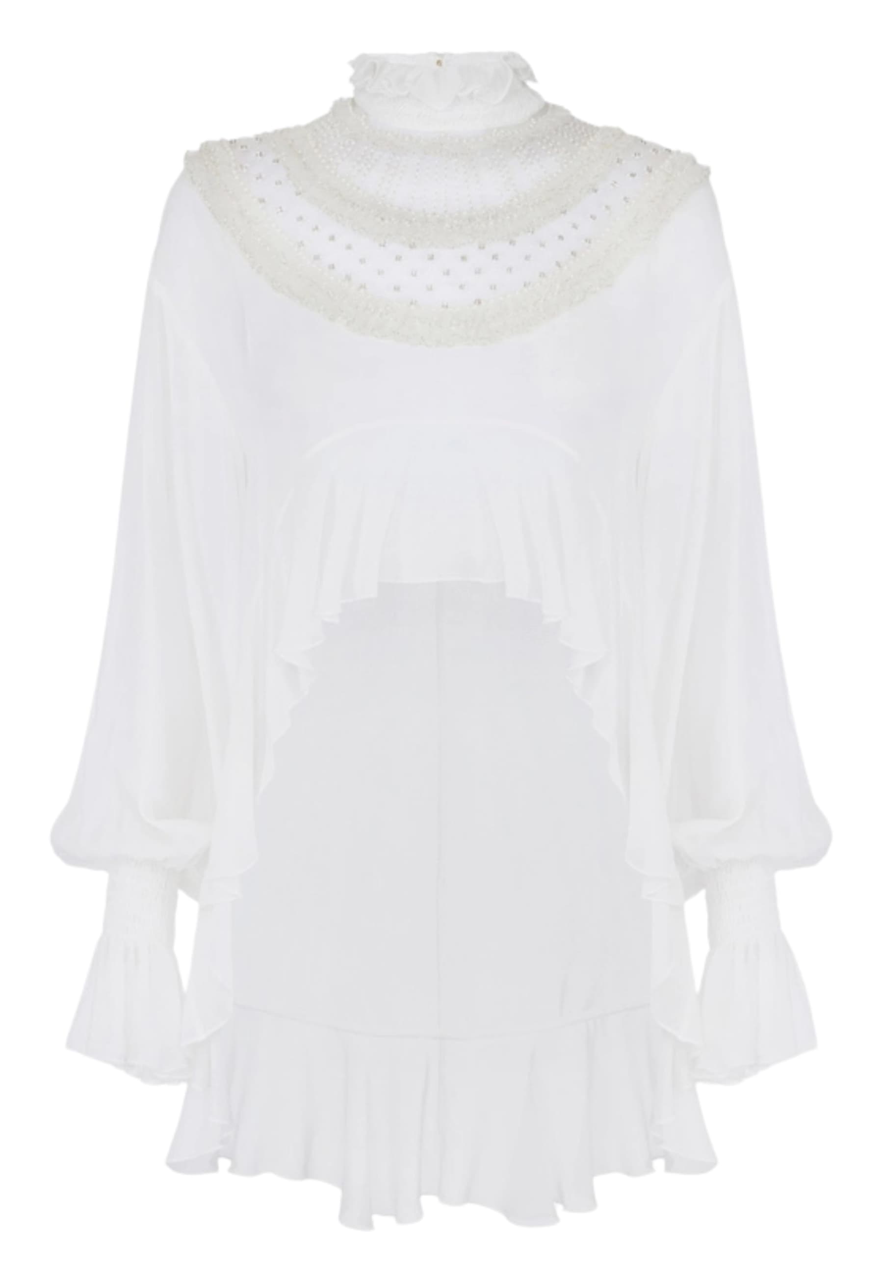 Viscose georgette blush with ruches Elisabetta Franchi