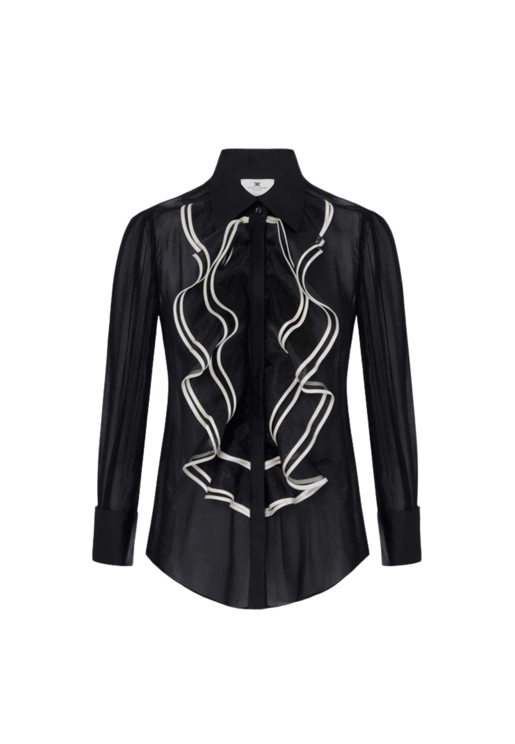 Shirt shirt Elisabetta Franchi in geogette with ruches