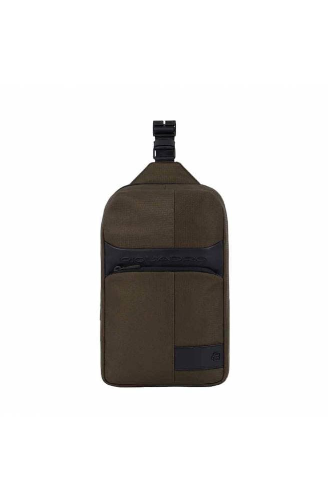 Monospalla Piquadro W129 Green leather and fabric - CA5751W129-VE