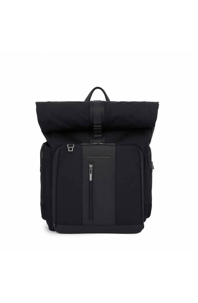 Backpack Piquadro BagMotic roll-up skin and fabric Black - CA5938BR2BMMD-N