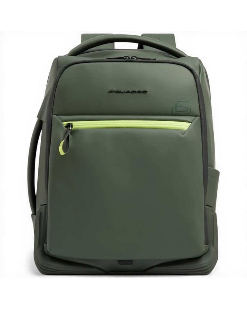 Piquadro Backpack Travel C2ow Unisex Green Water-Resistant with Laptop 15.6'' and iPad