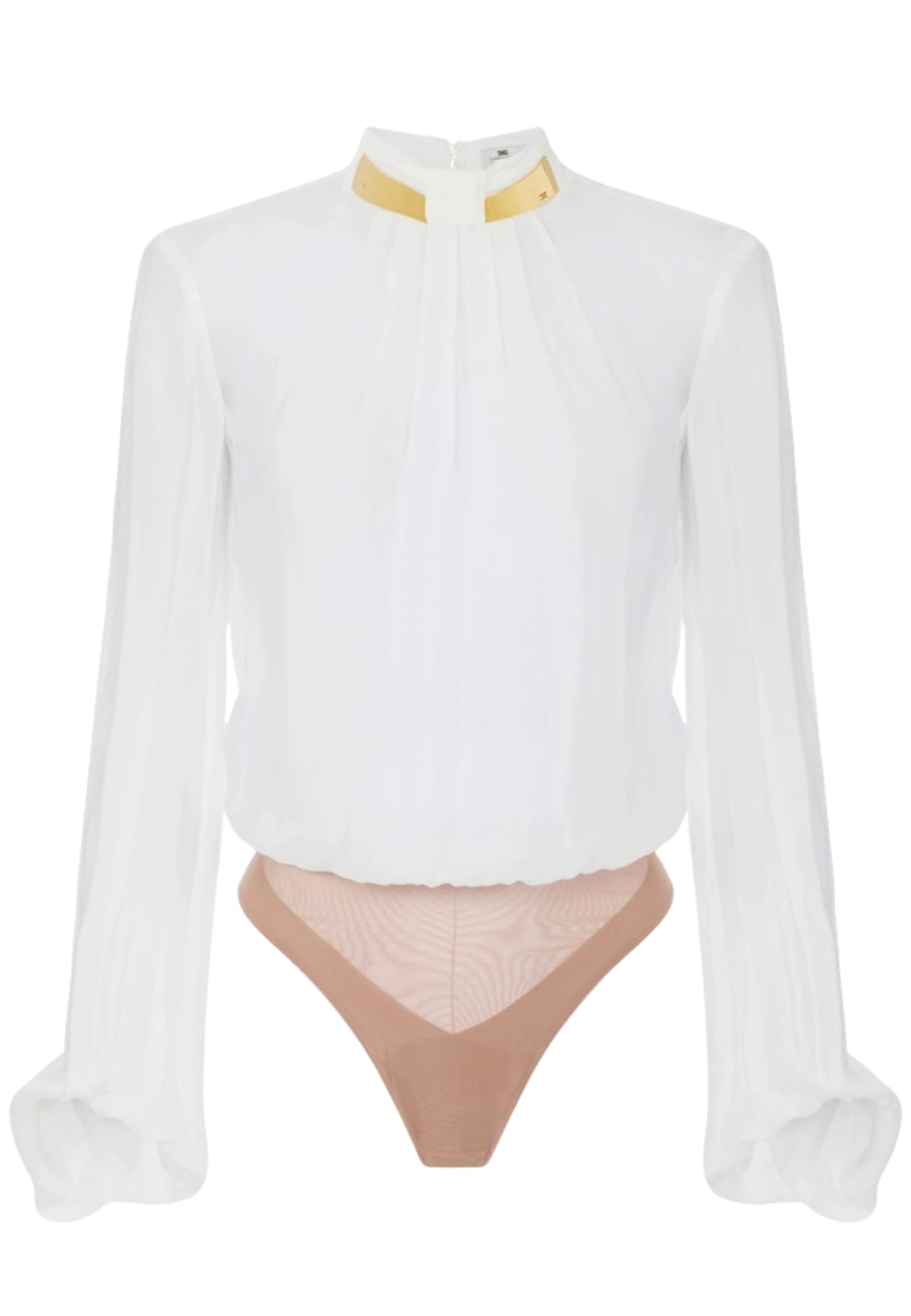 body in georgette Elisabetta Franchi with jewel neck