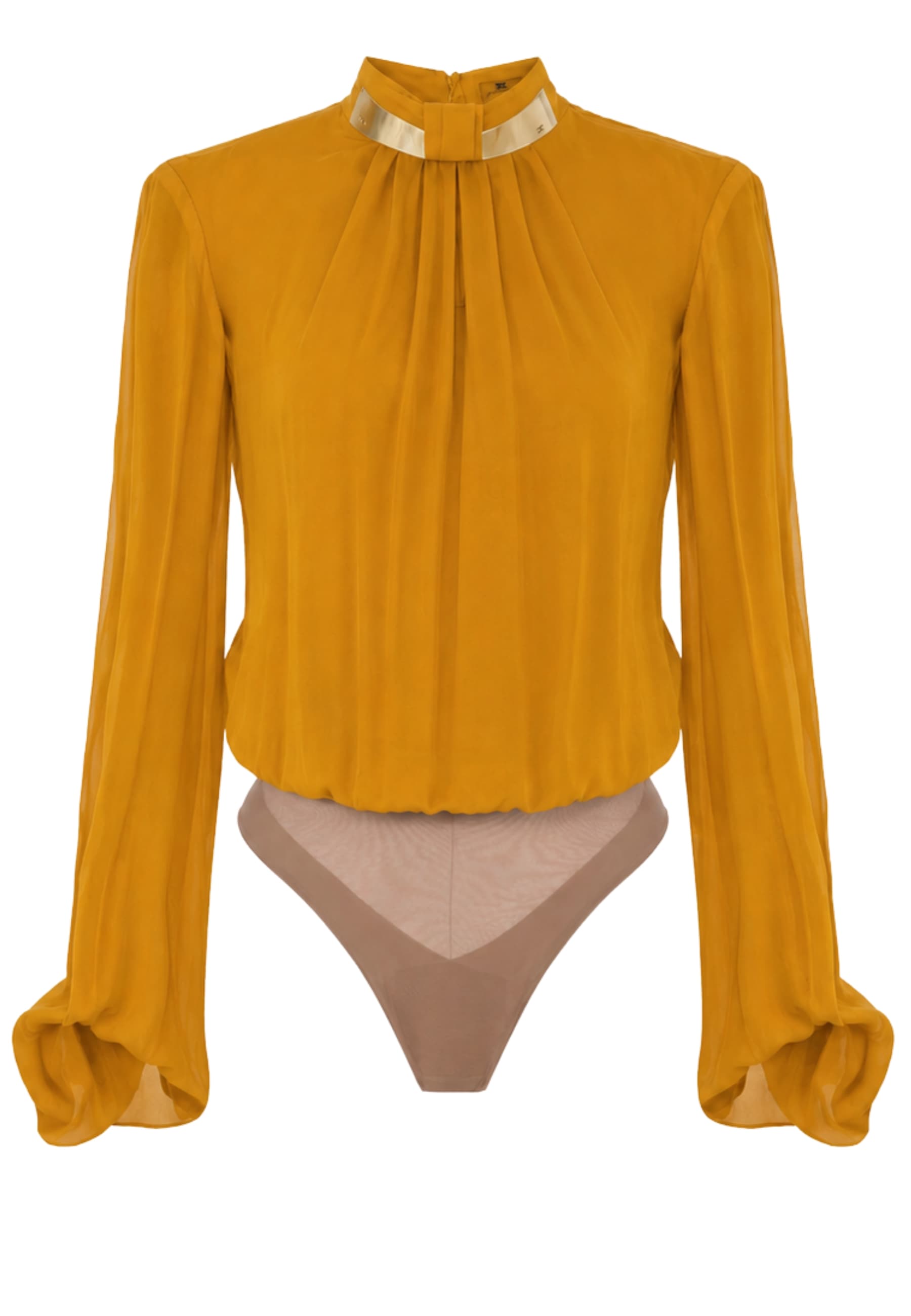 body in georgette Elisabetta Franchi with jewel neck