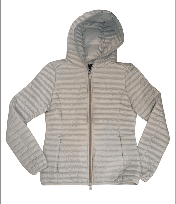 100 grams jacket with hood Woman Save The Duck alexa Crystal Grey