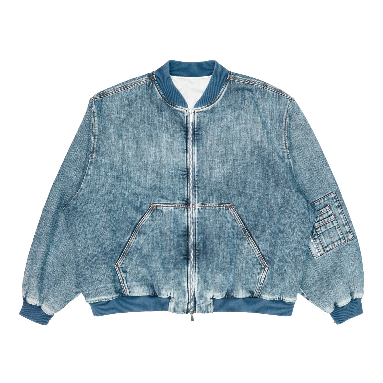 Unisex Adult Jacket Nine In The Morning Bomber Denim
