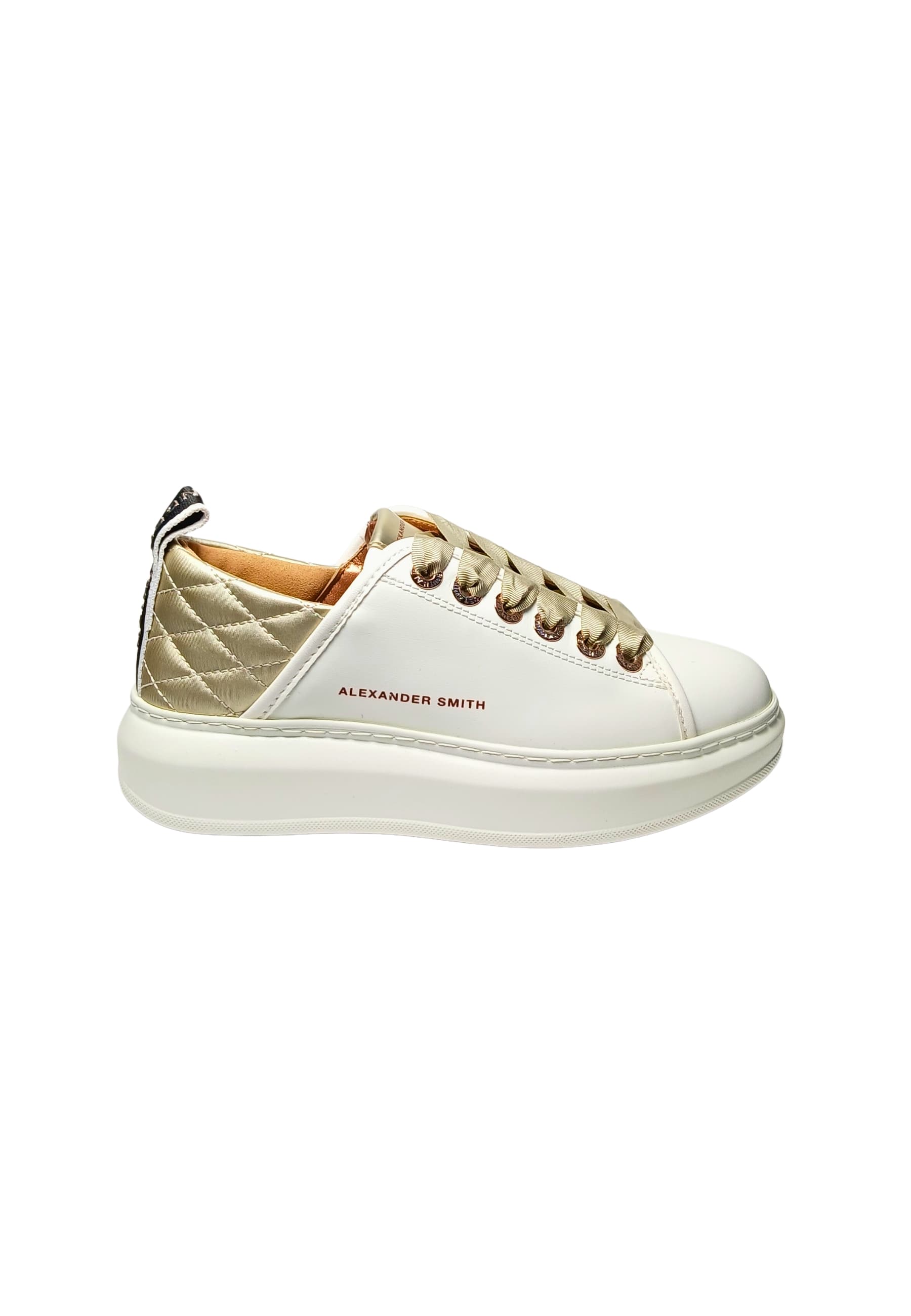 Women's Shoes Alexander Smith Wembley Woman-White Matt Gold