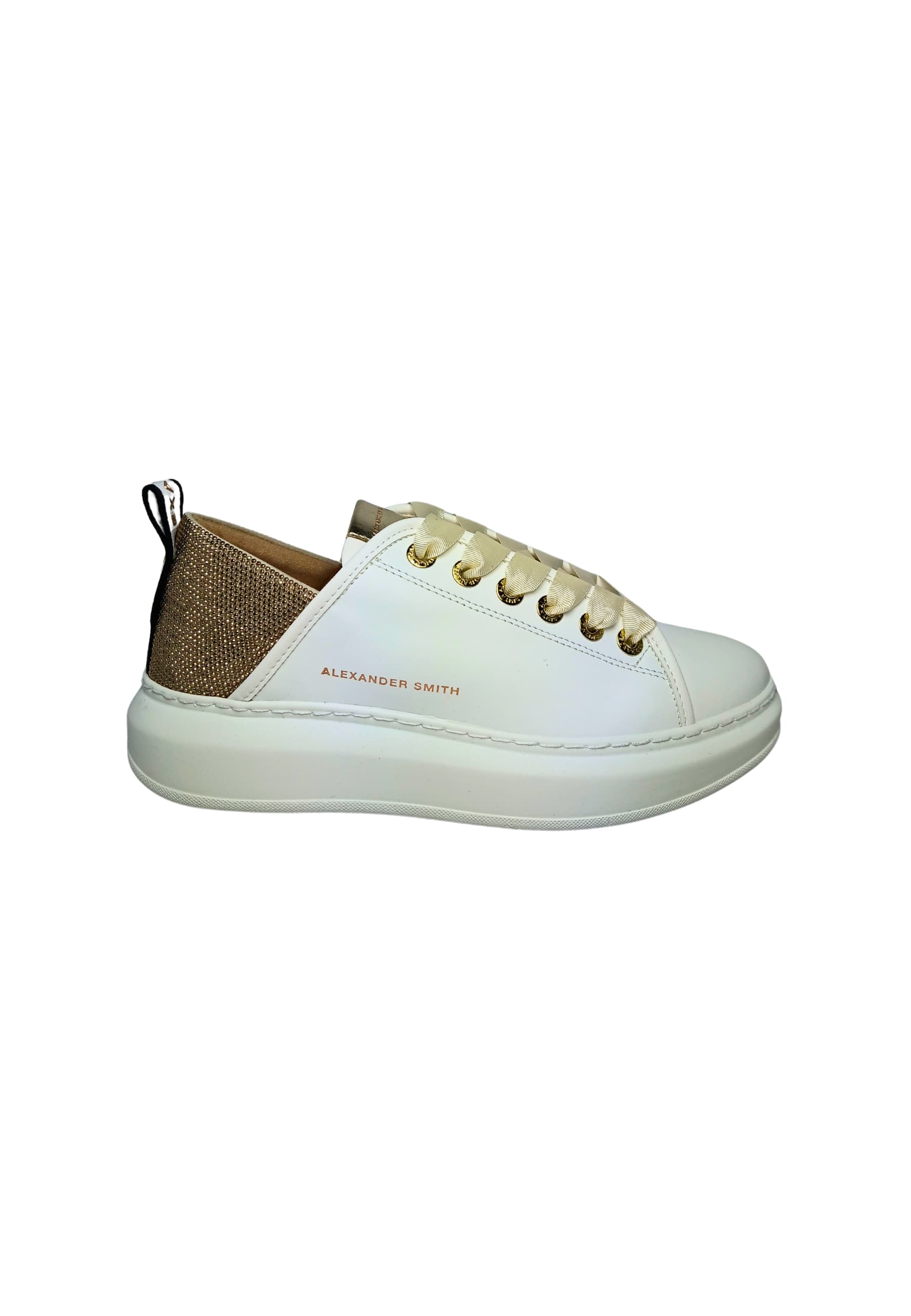 Women's Shoes Alexander Smith Wembley Woman-White Gold sneakers