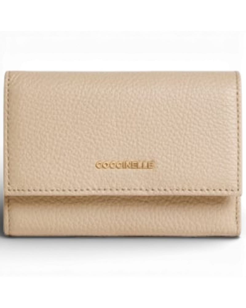 Coccinelle Wallet Metallic Soft Woman Leather Sand
