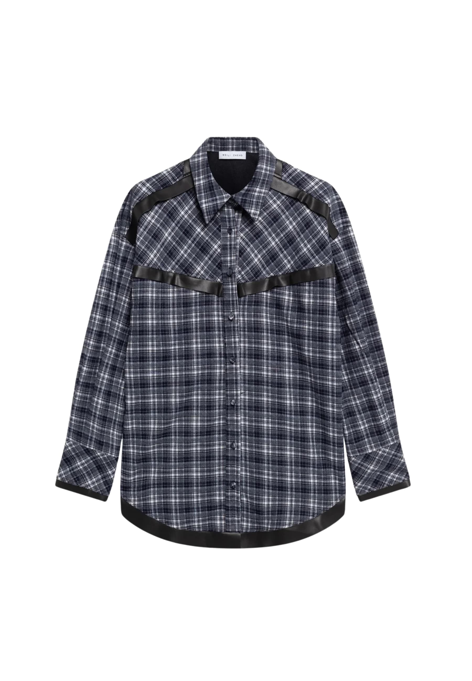 Shirt shirt Weili Zheng detail in eco-leather