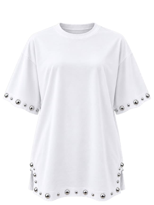 T-shirt Apaperkid with studs on sleeves