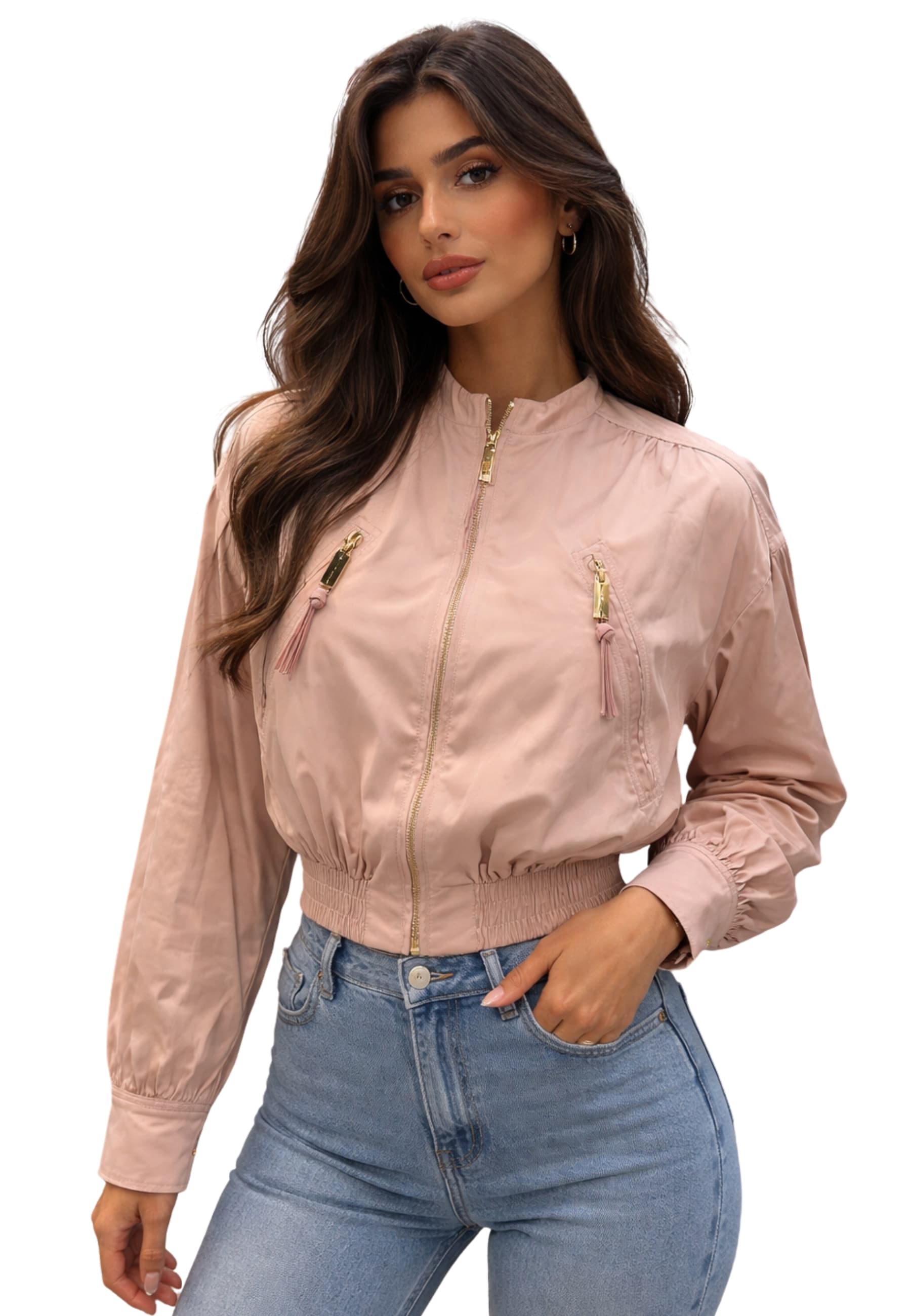 bomber Woman Elisabetta Franchi Sailing fabric
