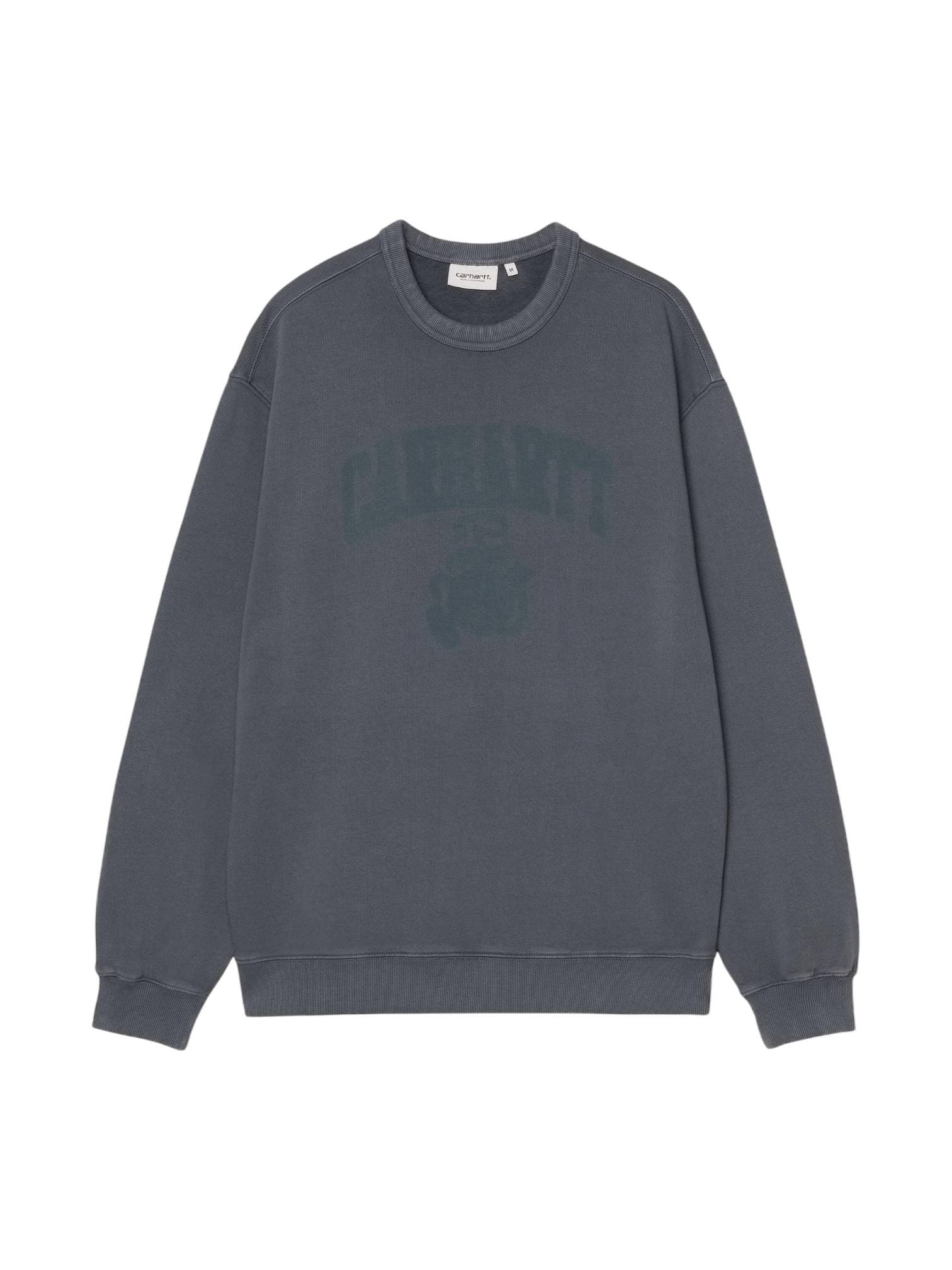 Carhartt Wip Faded Pond Corps Sweater vintage effect crew neck sweatshirt - Deep Night heavy stone washed
