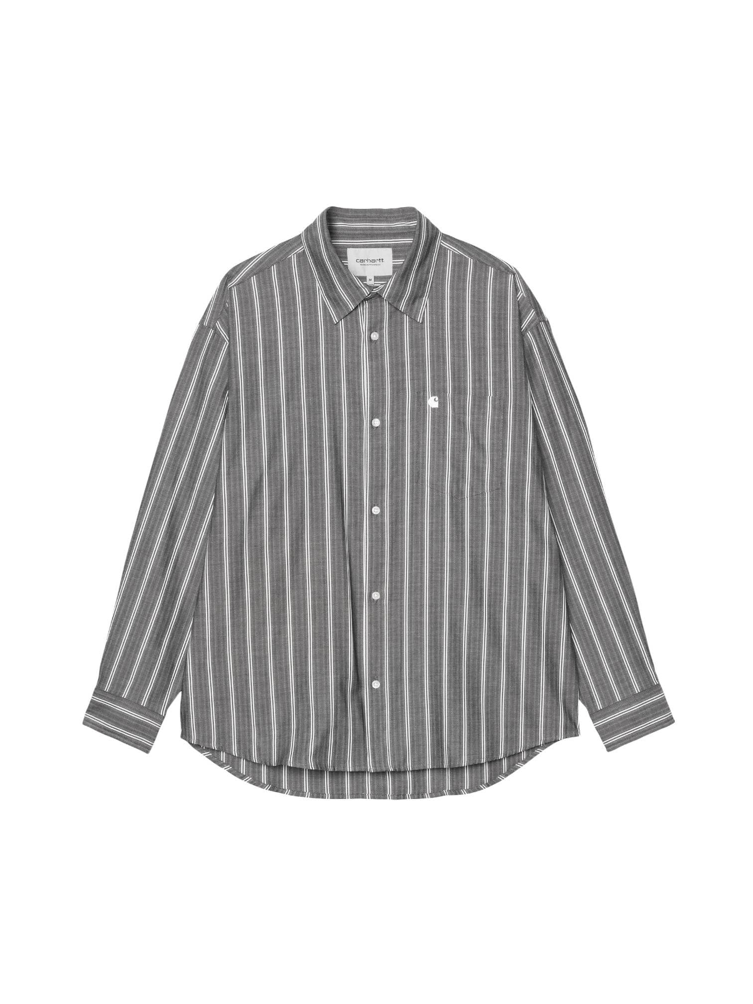 Carhartt Wip L/S Beale Shirt Striped Shirt Long Sleeves - Black/white