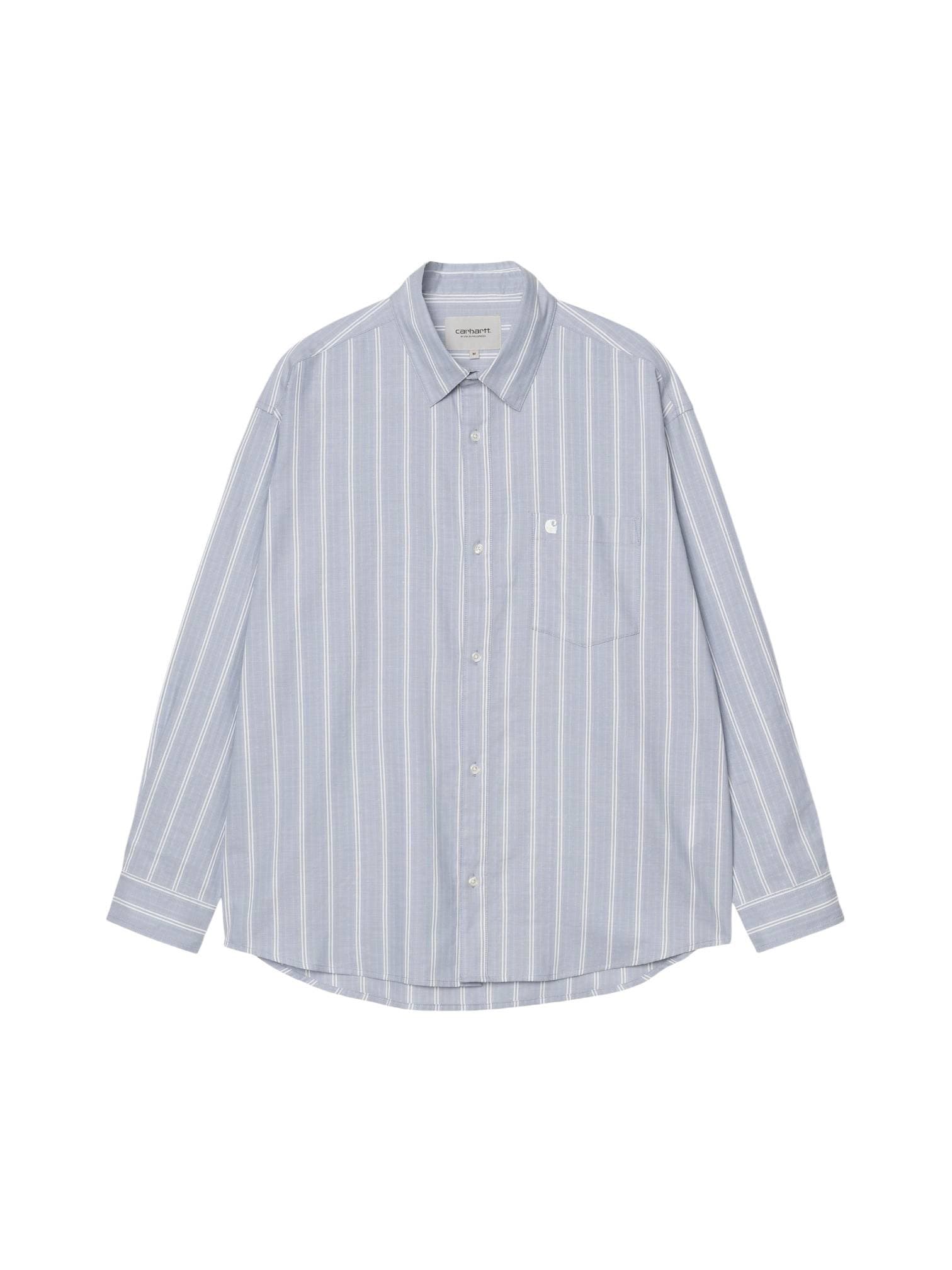 Carhartt Wip L/S Beale Shirt Striped Shirt Long Sleeves - Beale Stripe/Gentle Blue