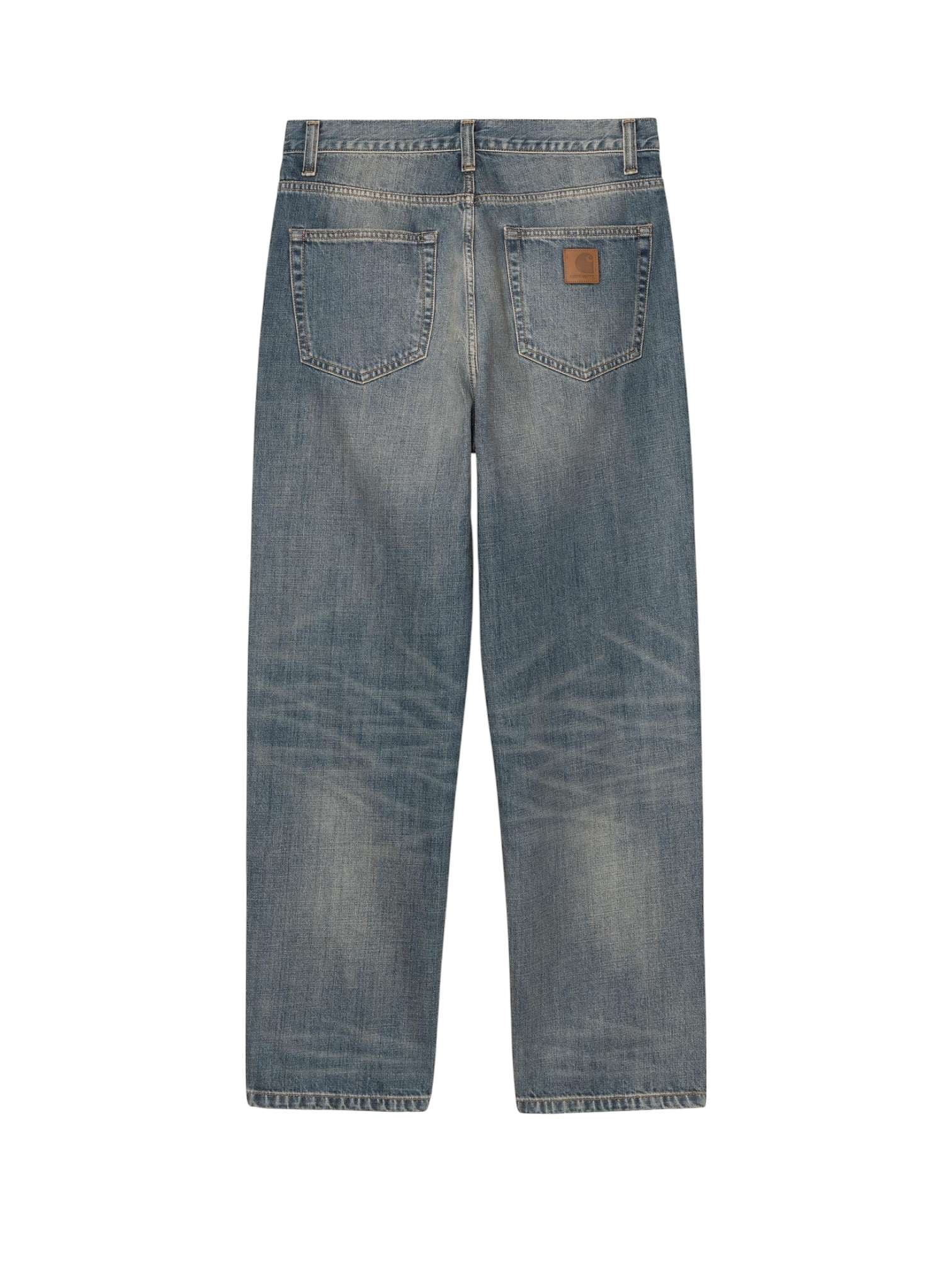 Carhartt Wip Aaron Pant jeans straight leg - Blue worn washed