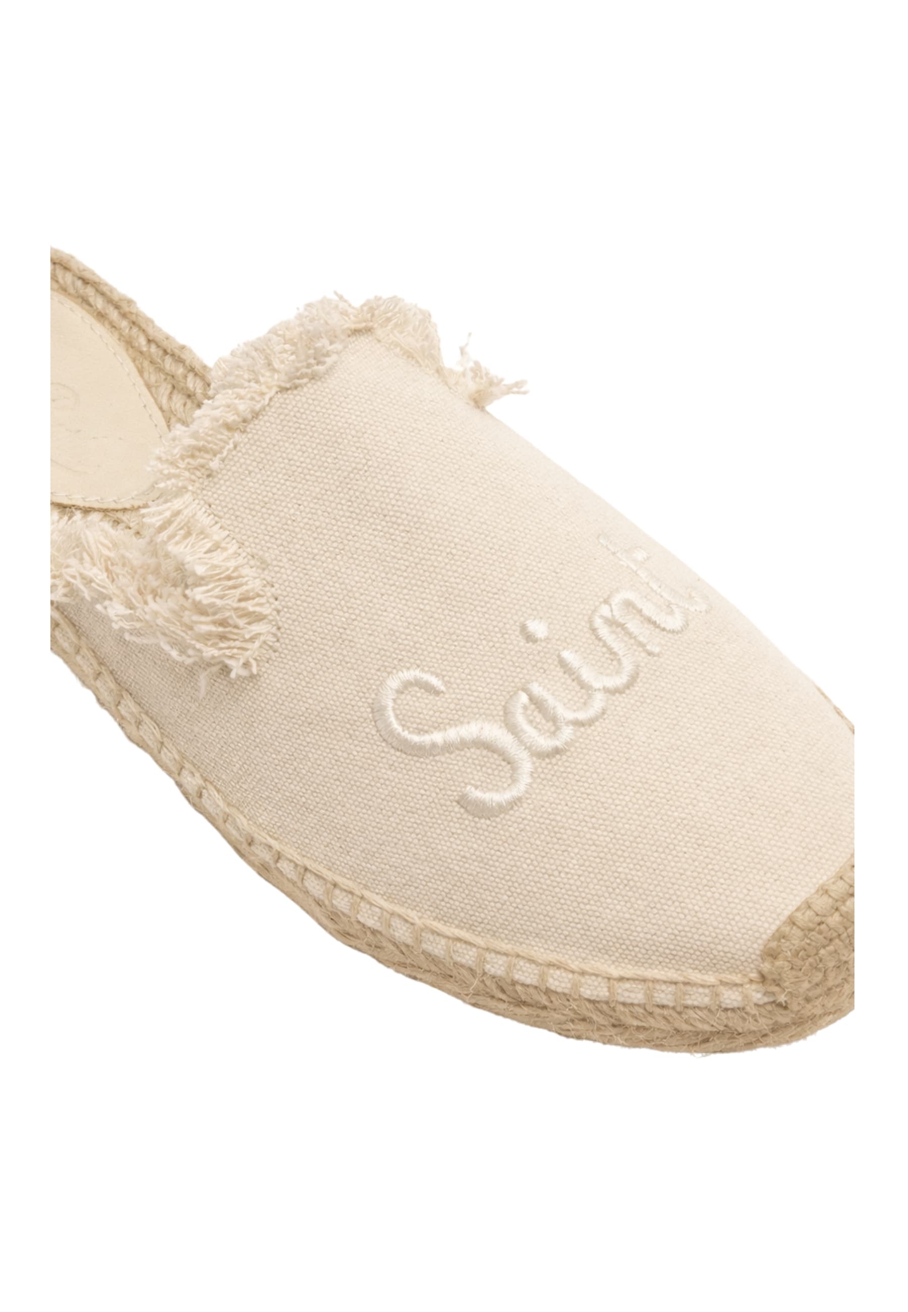 espadrillas cream Woman Saint Barth with writing