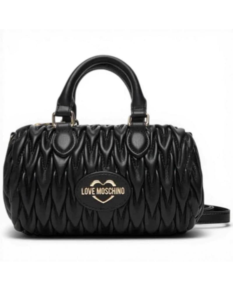 Love Moschino Quilted Women's Black shoulder bag in Eco-leather
