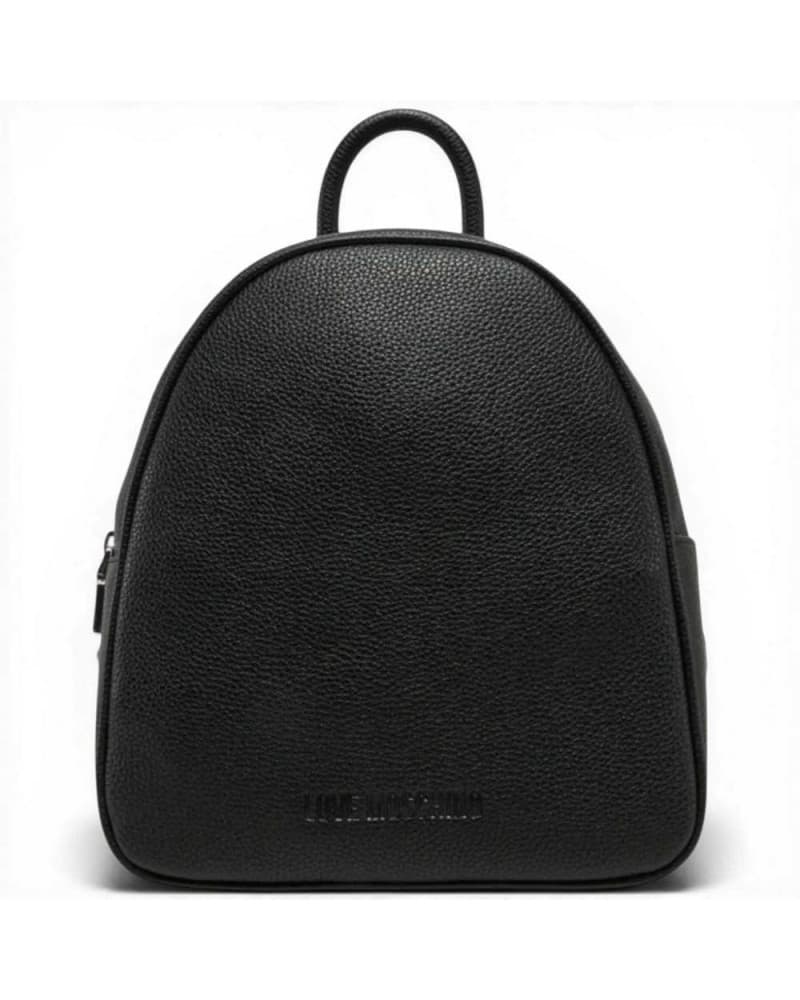 Love Moschino Grs Women's Black and Silver Backpack in Eco-leather
