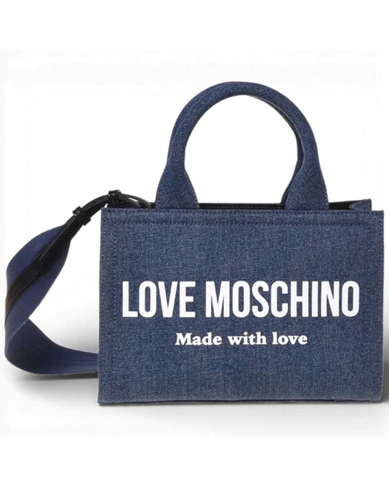 Love Moschino Women's Denim Bag Blue Fabric