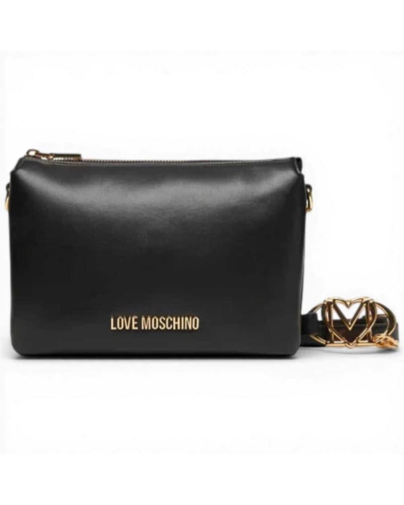 Love Moschino Shopping bag Pearl Women's Black logo in Eco-leather