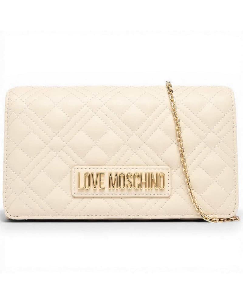 Love Moschino Quilted Woman Ivory Bag in Synthetic